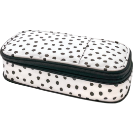 Teacher Created Resources Black Painted Dots on White Pencil Case