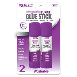 BAZIC BAZIC 21g / 0.7 Oz. Large Washable Purple Glue Stick (2/Pack)
