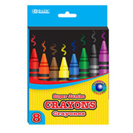 BAZIC BAZIC 8 Color Premium Super Jumbo Crayons