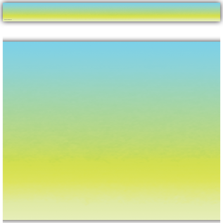 Teacher Created Resources Aqua and Lime Color Wash Straight Border Trim