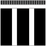 Teacher Created Resources Black and White Vertical Stripes Straight Border Trim [TCR3935]