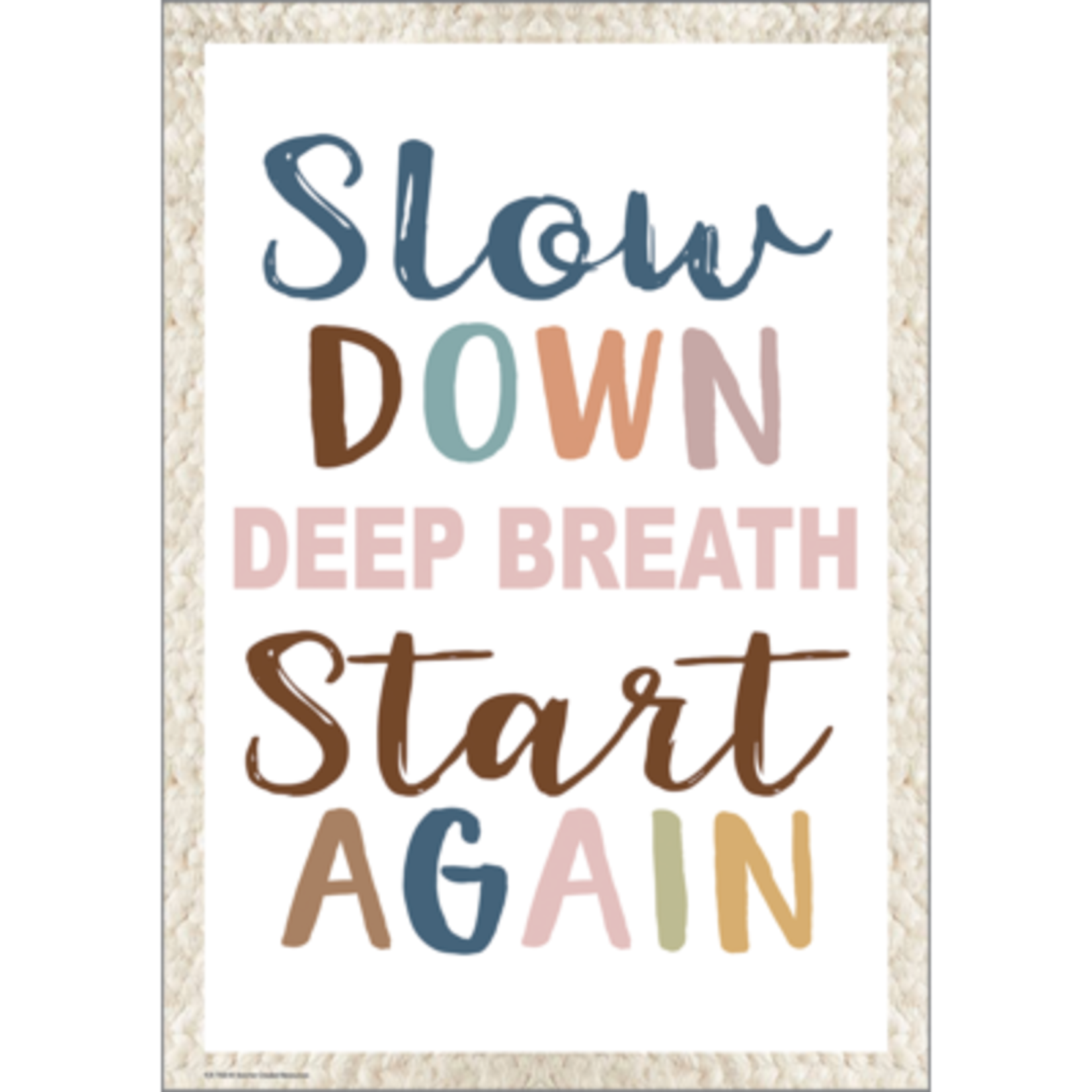 Teacher Created Resources Slow Down, Deep Breath, Start Again Positive Poster [TCR7160]