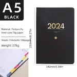 RegoldenBook A5 English Schedule Book - Embossed Notebook, Daily Plan Notepad & Monthly Index Calendar Book [TF18899]