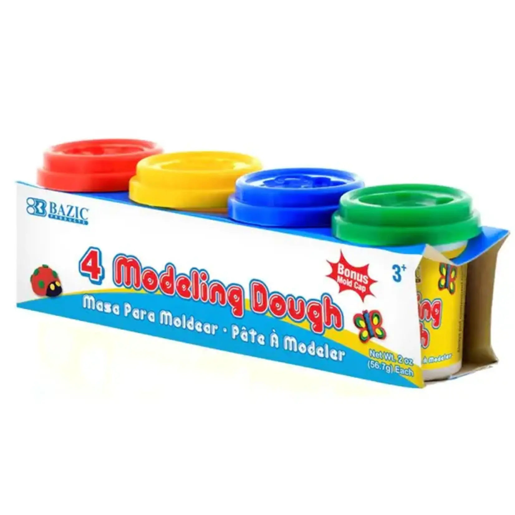 BAZIC Modeling Dough Multi Color 2 Oz. (4/Pack) [3309]