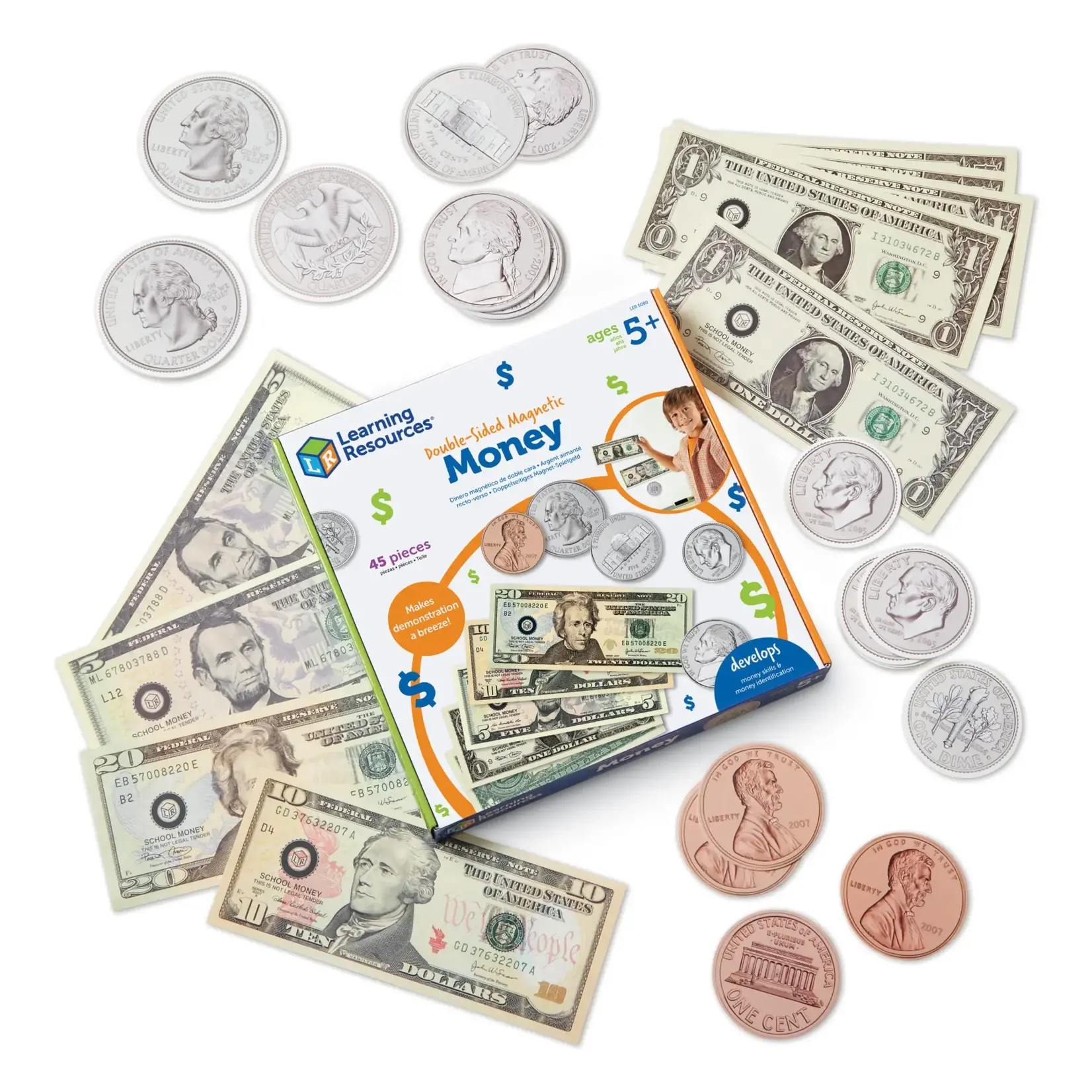 Learning Resources Double-sided Magnetic Money [LER5080]