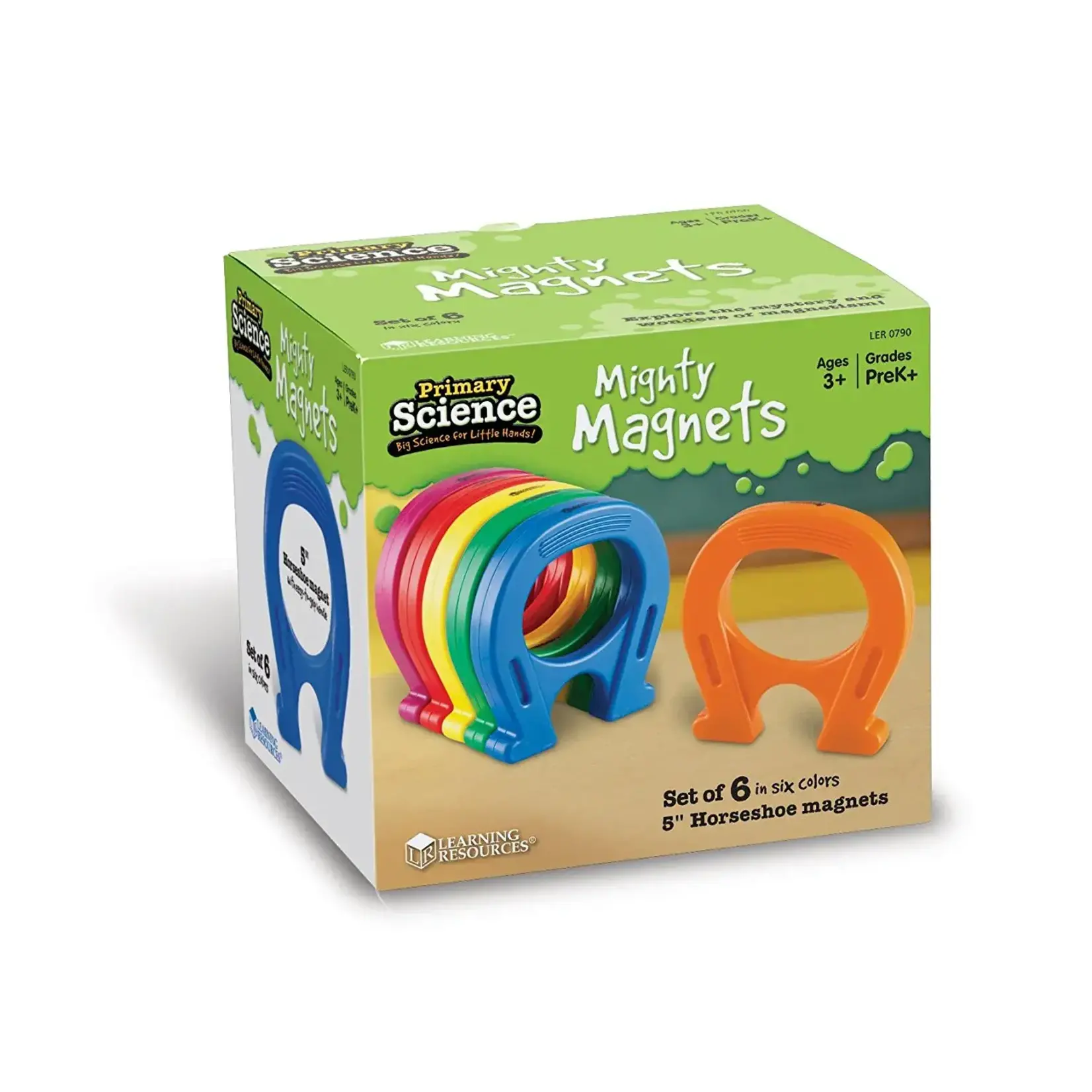 Learning Resources Primary Science Mighty Magnets, Set of 6 [LER0790]