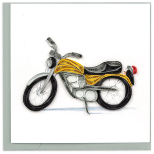 QUILLING CARDS, INC Quilled Classic Motorcycle Greeting Card