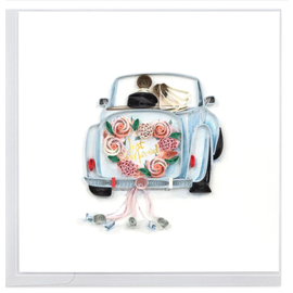 QUILLING CARDS, INC Quilled Just Married Car Wedding Card