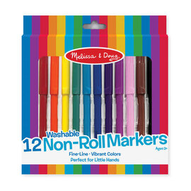 Melissa & Doug Non-Roll Markers 12 Pack