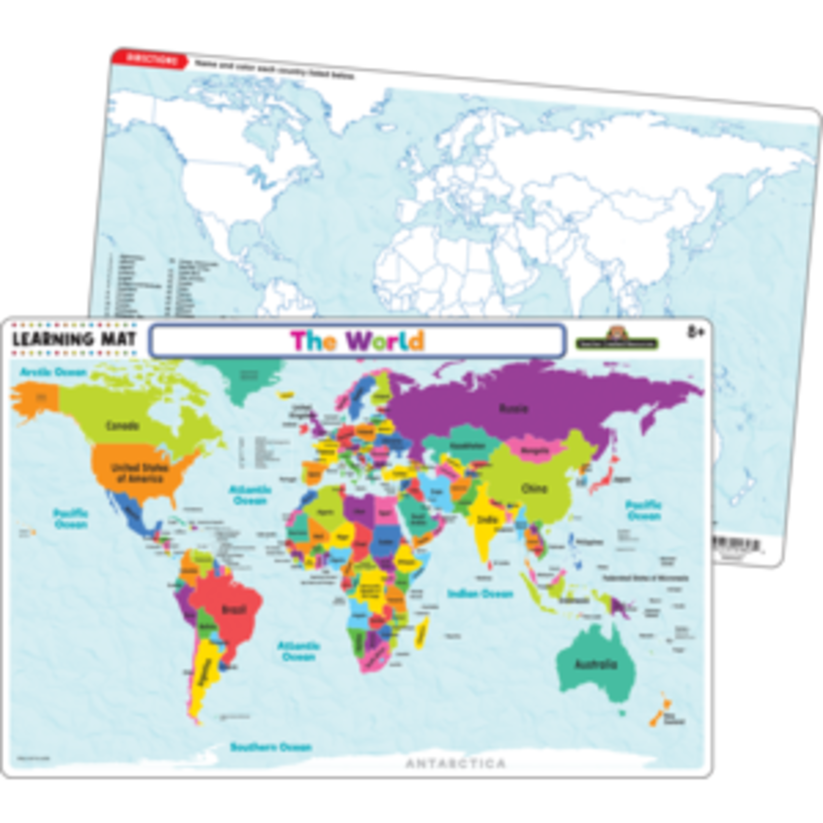 Teacher Created Resources The World Map Learning Mat [TCR21020]