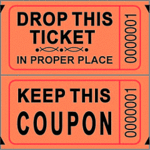 MAYFLOWER DISTRIBUTING Double Ticket Roll 2000 Tickets Orange [102-O]