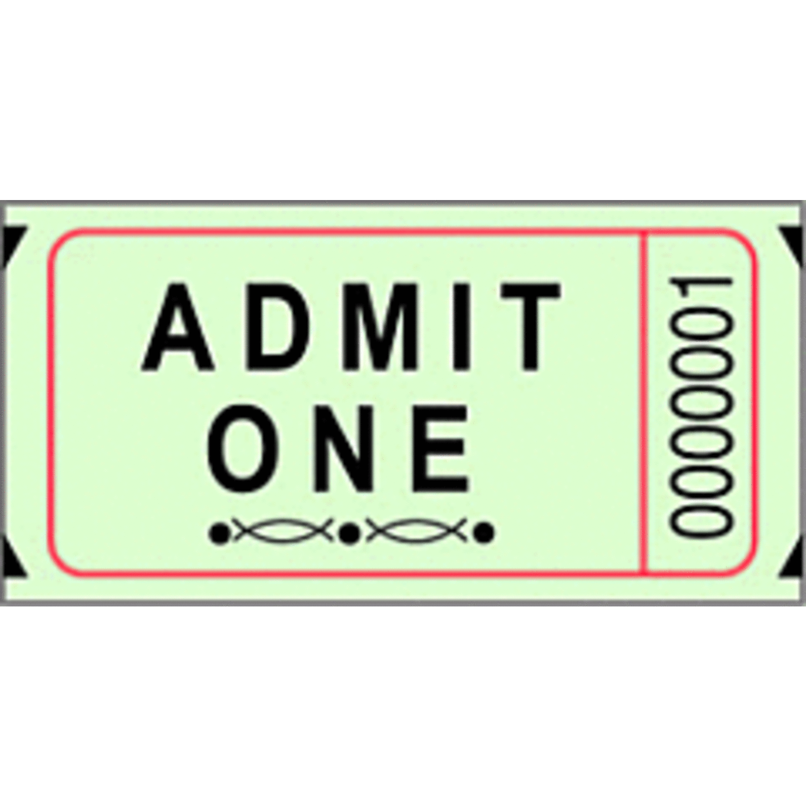 MAYFLOWER DISTRIBUTING Single Ticket Roll 2000 Tickets Green [101-G]
