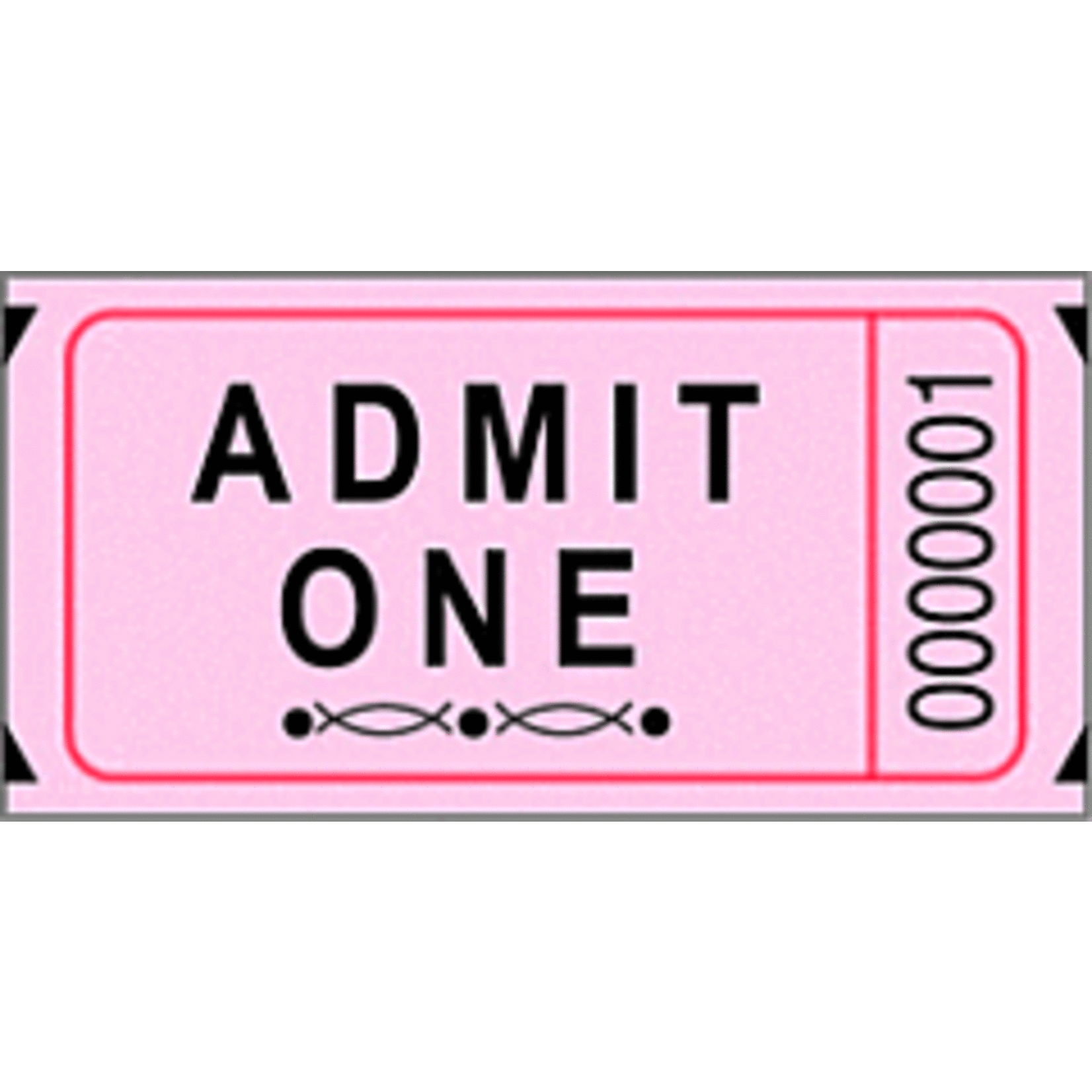MAYFLOWER DISTRIBUTING Single Ticket Roll 2000 Tickets Pink [101-P]