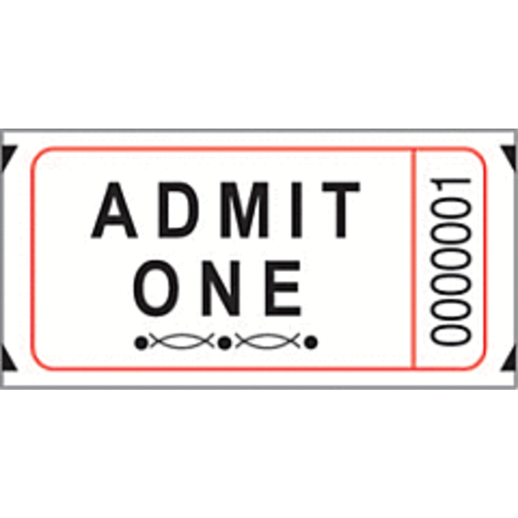 MAYFLOWER DISTRIBUTING Single Ticket Roll 2000 Tickets White [101-W]
