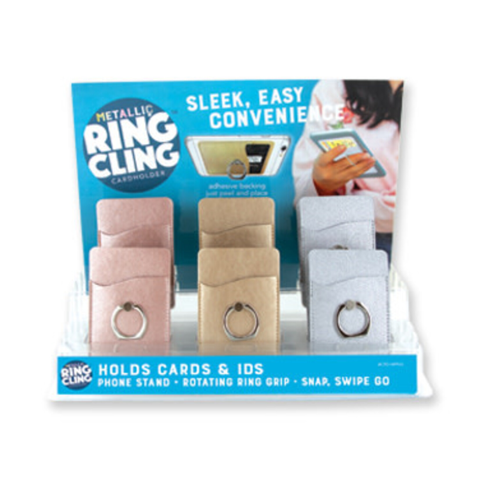 DM Merchandising Metallic Ring Cling Cardholder [CRD-MRNG]