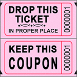 MAYFLOWER DISTRIBUTING Double Ticket Roll 2000 Tickets Pink [102-P]