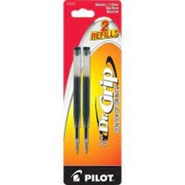 Pilot 77271 Dr. Grip Center Of Gravity Black Ink Medium Point Ballpoint Pen Refill - 2/Pack