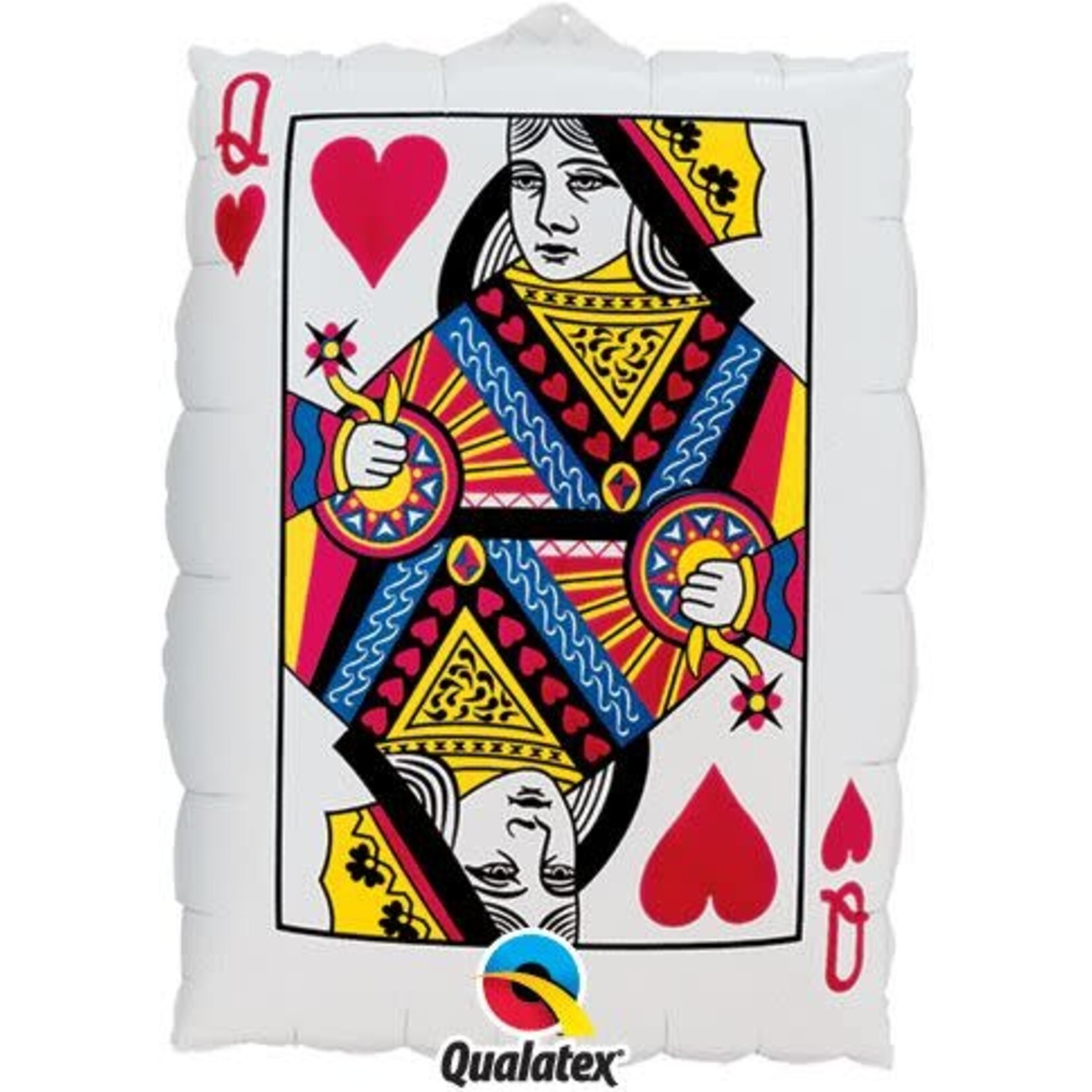 Queen of Hearts Playing Card Balloon Jumbo  Mylar Balloon  30 Inches [16310]