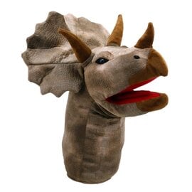 The Puppet Company Large Dino Head  Puppet– Triceratops