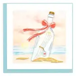 QUILLING CARDS, INC Quilled Message in a Bottle Greeting Card [LV255]
