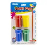 BAZIC BAZIC 0.6 FL OZ (18 mL) 4 Color Poster Paint w/ Brush [3939]