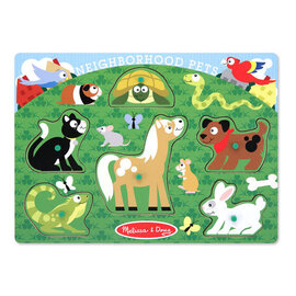 Melissa & Doug NEIGHBORHOOD PETS PEG PUZZLE