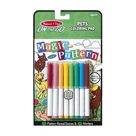 Melissa & Doug Magic-Pattern - Pets Coloring Pad - On the Go Travel Activity