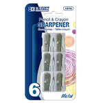 BAZIC BAZIC Single Hole Metal Pencil Sharpener (6/Pack) [1919]