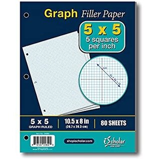 iSCHOLAR 5 x 5 Graph Ruled Paper 80 Sheets 10.5 X 8