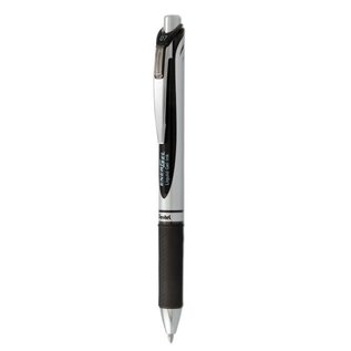 Pentel Of America Pentel EnerGel RTX Gel Pen, Retractable, Medium 0.7 mm, Black Ink, Black/Gray Barrel