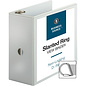 Business Source Business Source Basic D-Ring White View Binder 5 Inch Capacity