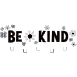 Teacher Created Resources Black and White Floral Be Kind Bulletin Board