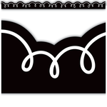 Teacher Created Resources Black with White Squiggles Die-Cut Border Trim [TCR6810]