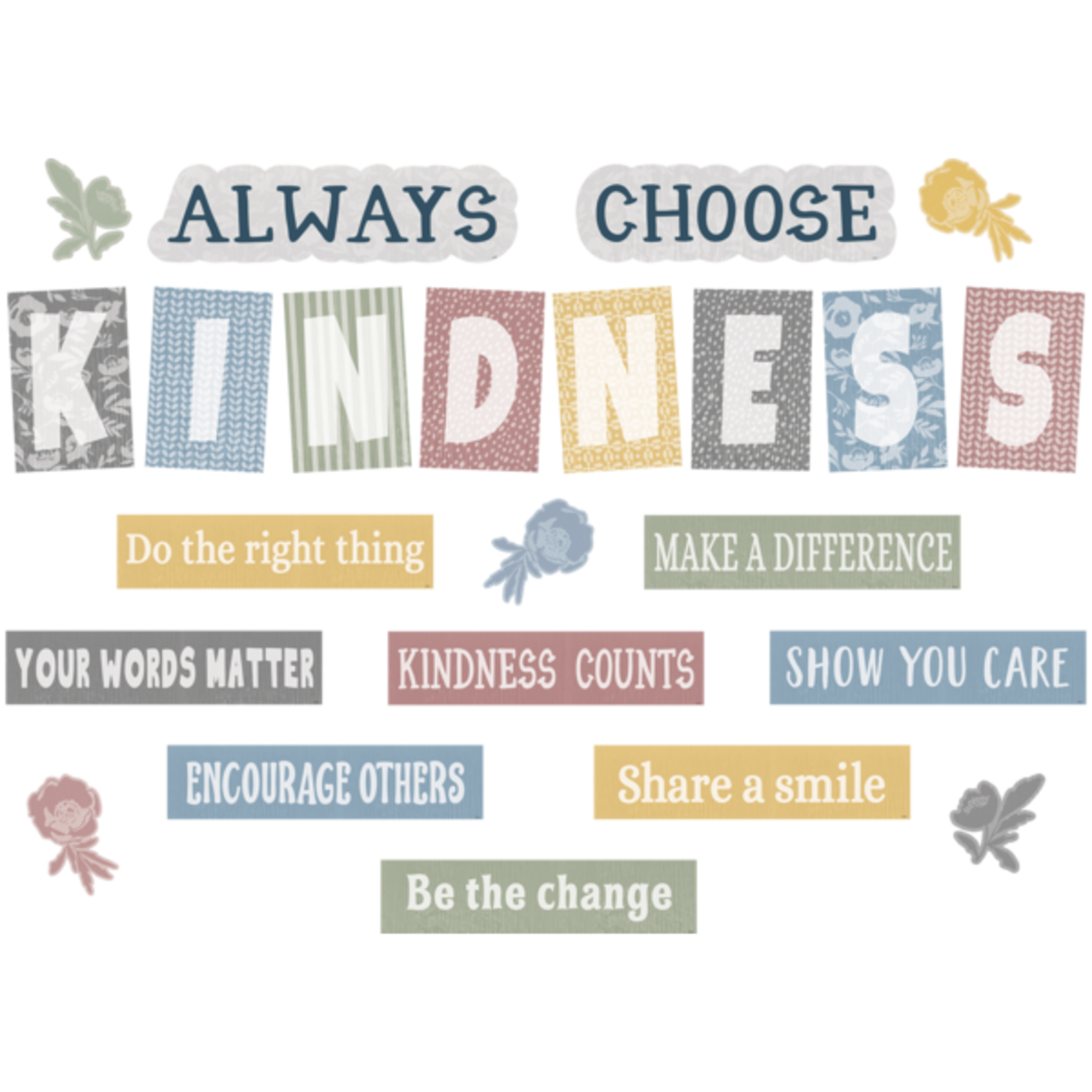 Teacher Created Resources Classroom Cottage Always Choose Kindness Bulletin Board [TCR7172]