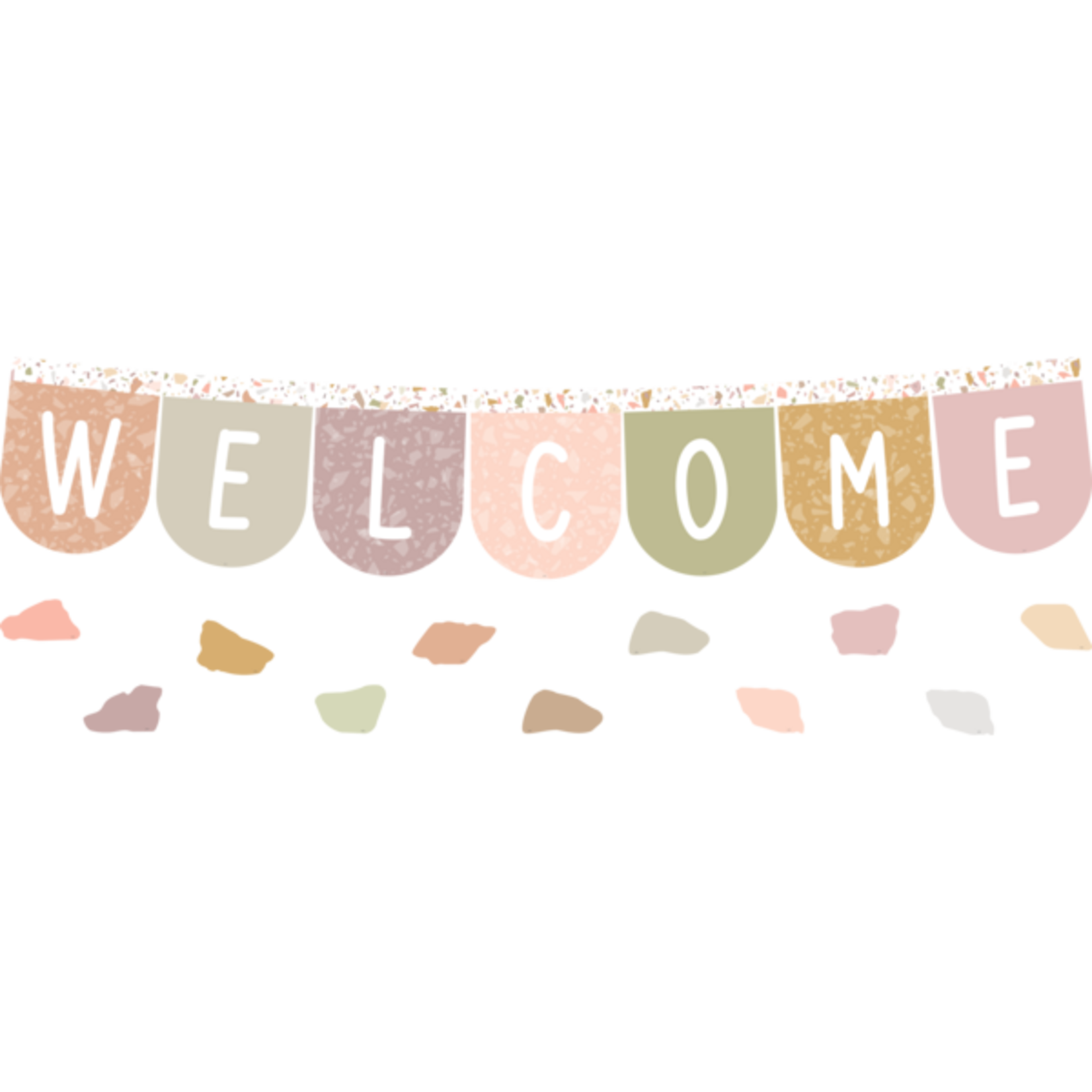 Teacher Created Resources Terrazzo Tones Welcome Bunting Bulletin Board [TCR7200]