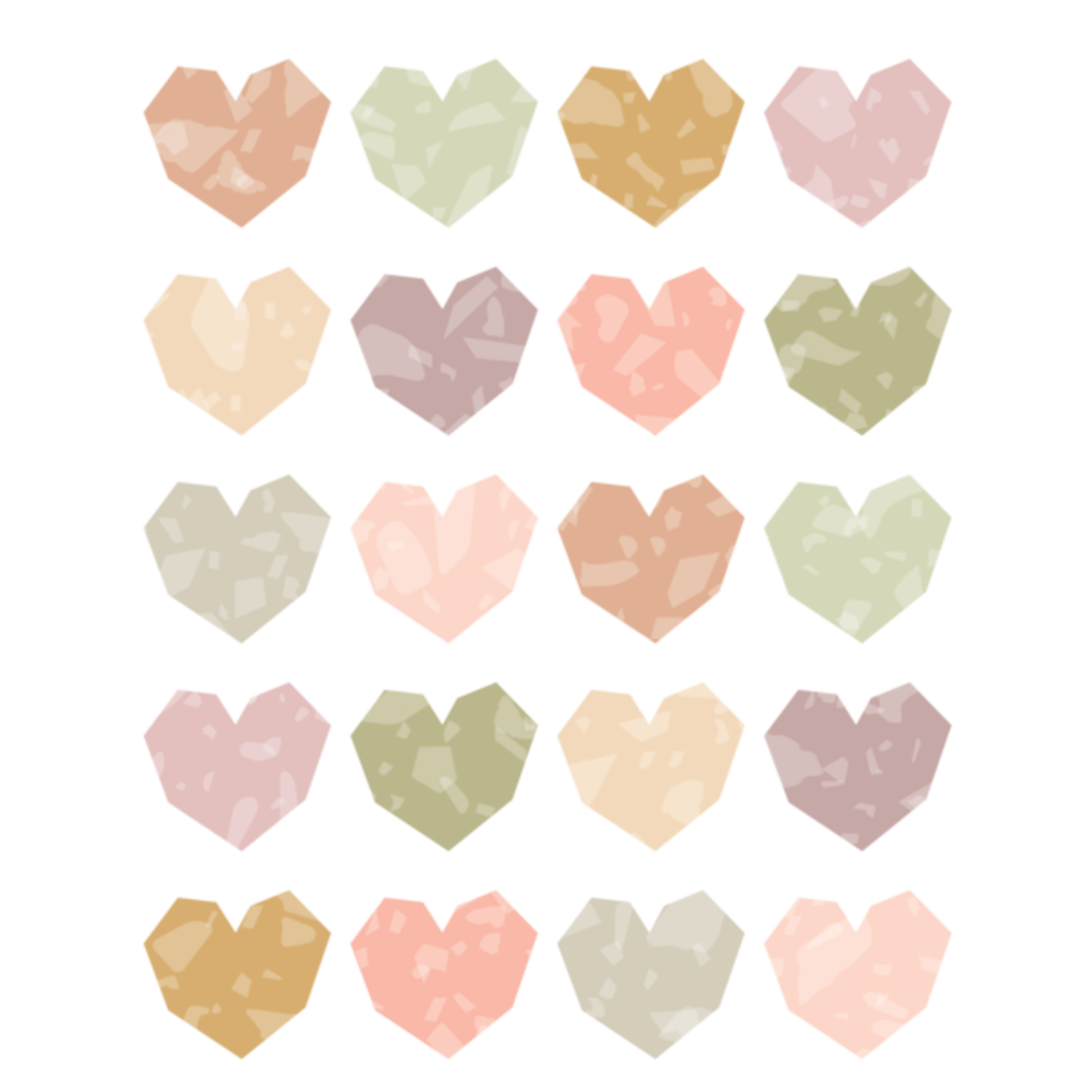 Teacher Created Resources Terrazzo Tones Hearts Stickers [TCR7228]