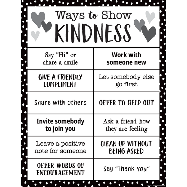 Teacher Created Resources Ways to Show Kindness Chart 17x22 [TCR7514
