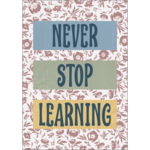 Teacher Created Resources Never Stop Learning Positive Poster [TCR7886]