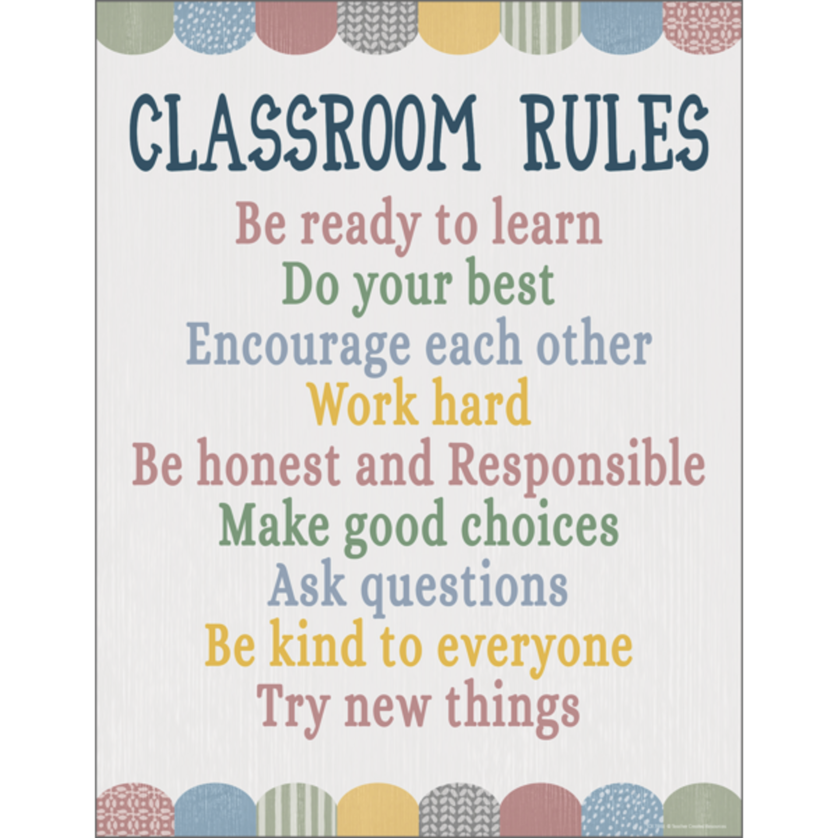 Teacher Created Resources Classroom Cottage Classroom Rules Chart 17x22 [TCR7888]