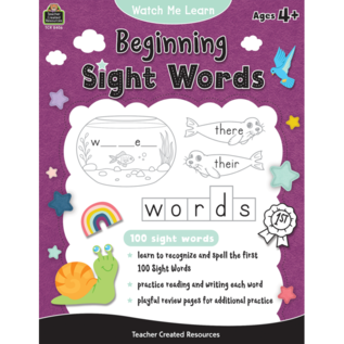 Teacher Created Resources Watch Me Learn: Beginning Sight Words