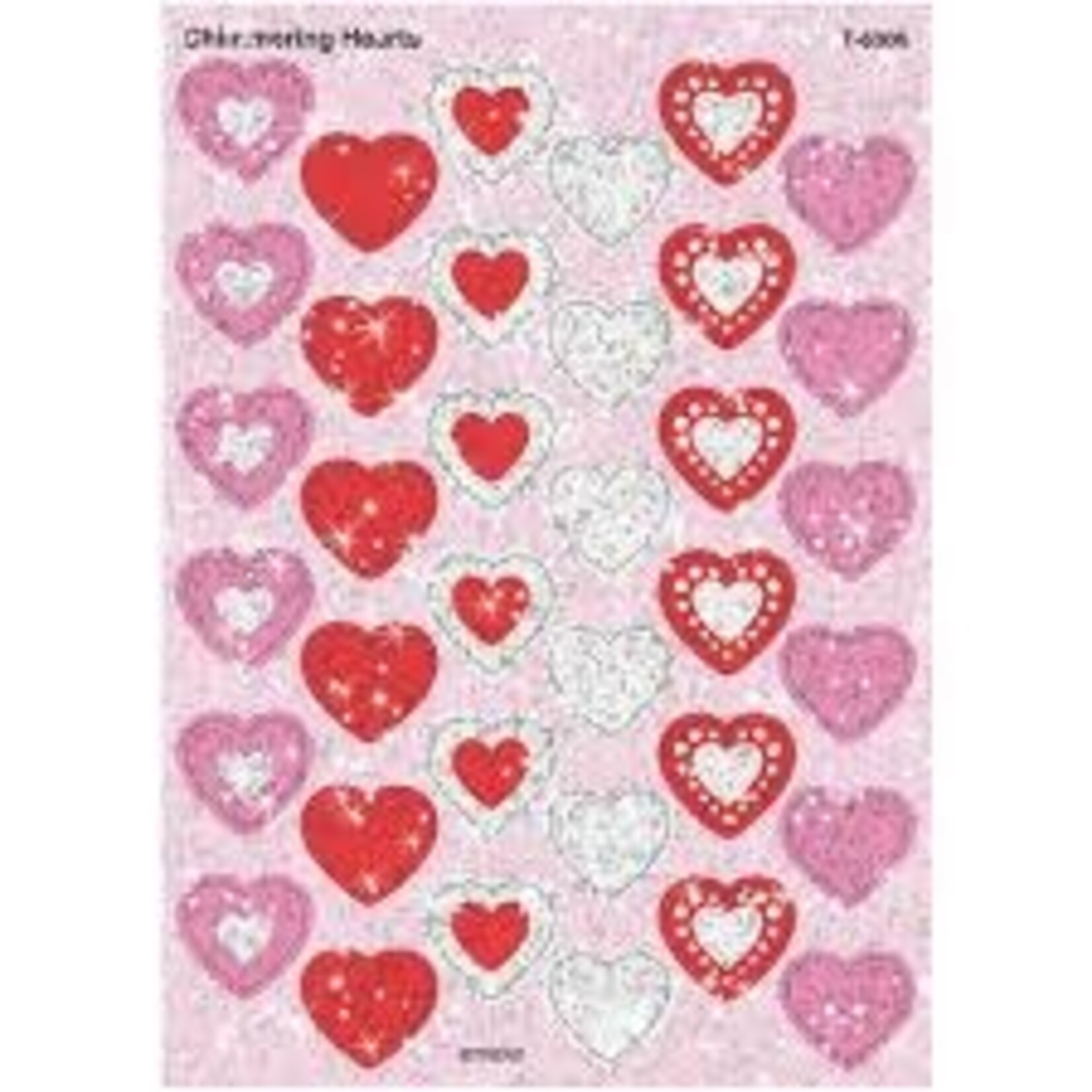 Trend Enterprises Shimmering Hearts Sparkle Stickers [T6306]