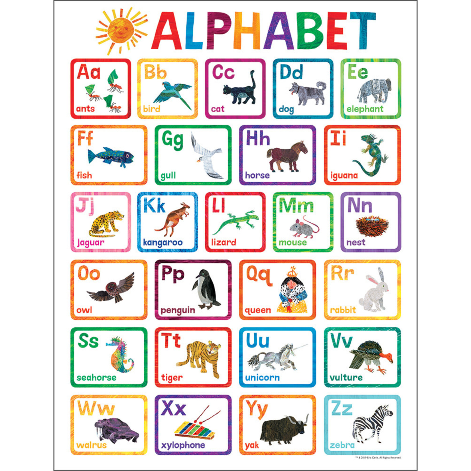 Carson-Dellosa Publishing Group World of Eric Carle Alphabet Learning Chart 17x22 [CD114294] [CD114294]
