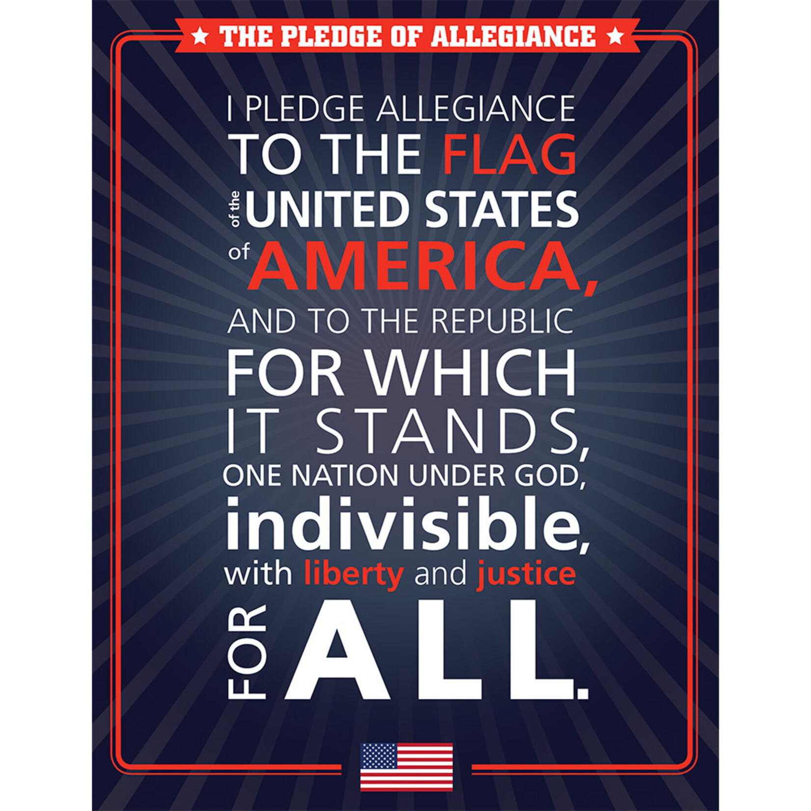 Carson-Dellosa Publishing Group PLEDGE OF ALLEGIANCE CHART 17x22 [CD114234] [CD114234]