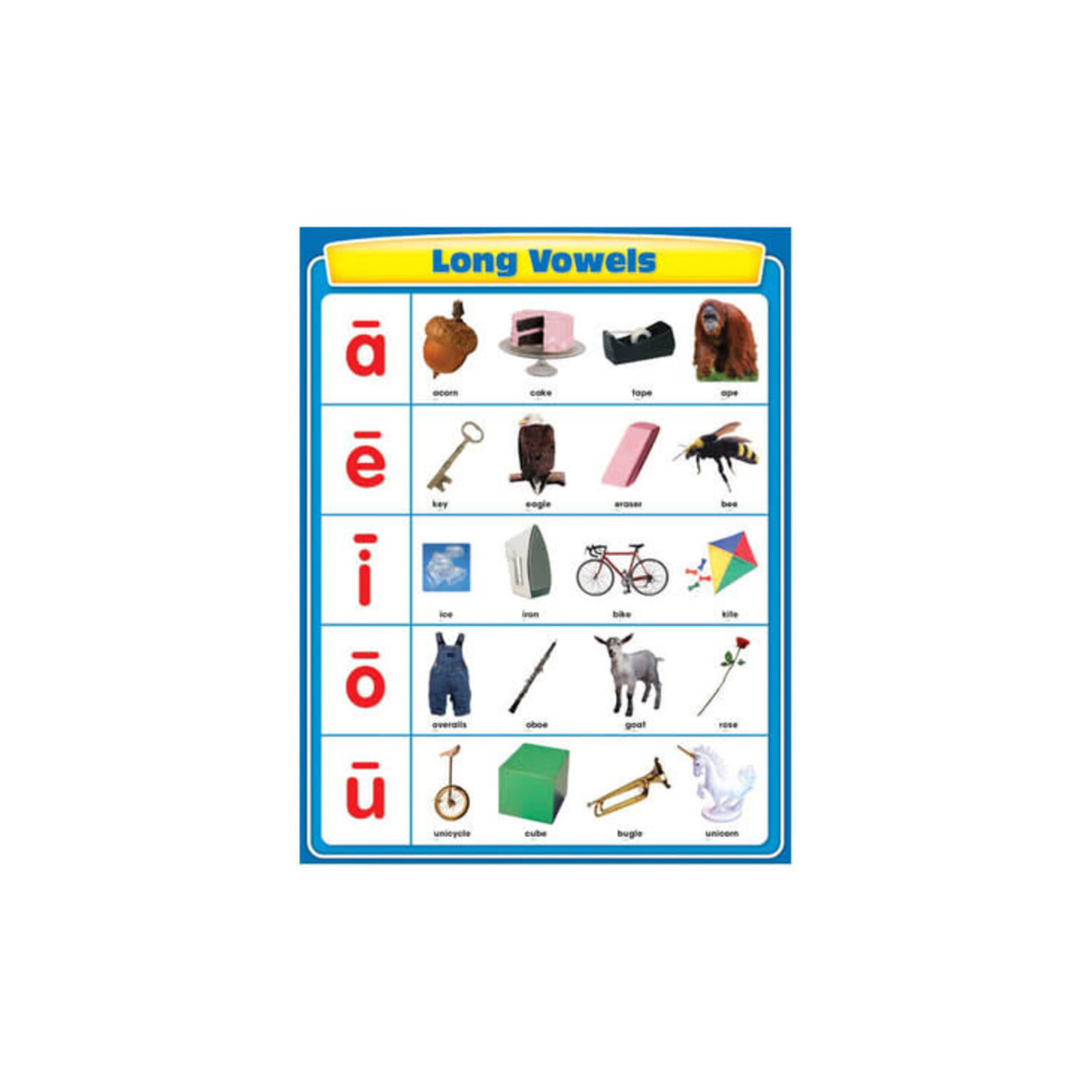 Carson-Dellosa Publishing Group Long Vowels Chartlet 17x22 [CD114064]