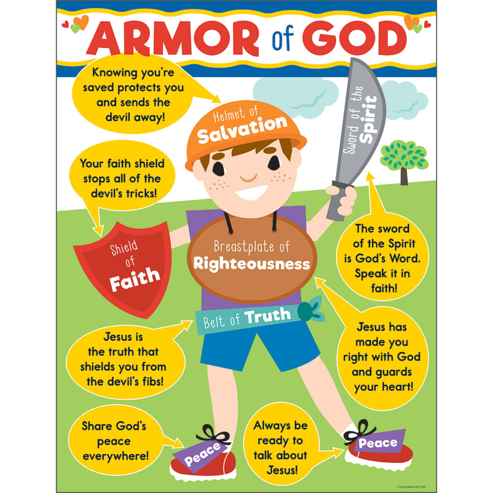 Carson-Dellosa Publishing Group Armor Of God  Chart 17x22 [CD114291]