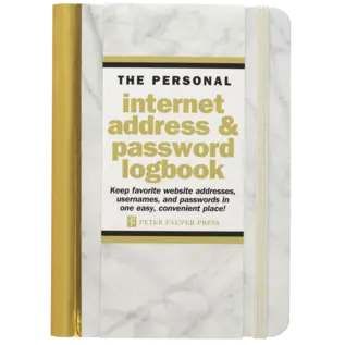 Peter Pauper Press Marble Internet Address & Password Logbook