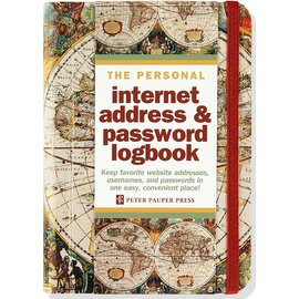 Peter Pauper Press Old World Internet Address & Password Logbook