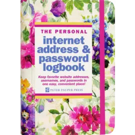 Peter Pauper Press Peony Garden Internet Address & Password Logbook
