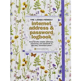 Peter Pauper Press Wildflower Garden Large Internet Address & Password Logbook