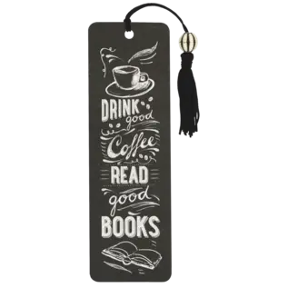 Peter Pauper Press Coffee & Books Beaded Bookmark